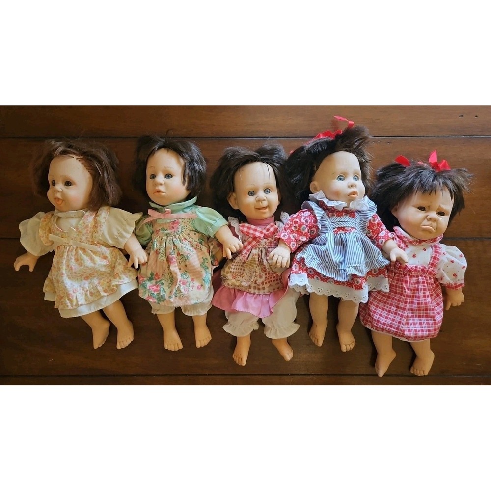 Lot of 5 Gi-Go Toys My Pals Plush 11" Kids Vinyl Baby Dolls